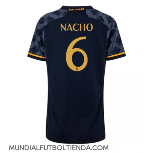 Camiseta Real Madrid Nacho #6 Segunda Equipación Replica 2023-24 para mujer mangas cortas